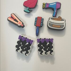Hair Styling Shoe Charms Set